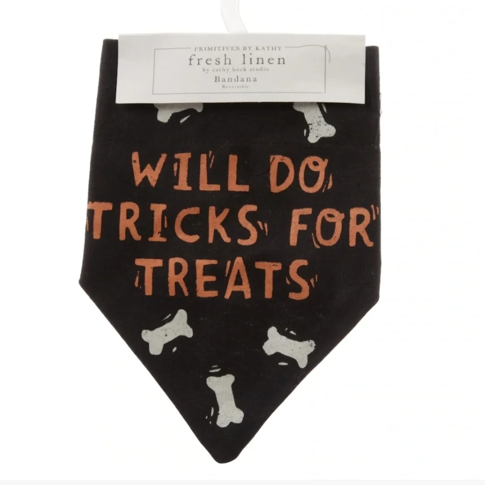Primitives By Kathy Accessories Reversible Large Dog Collar Halloween Bandana
